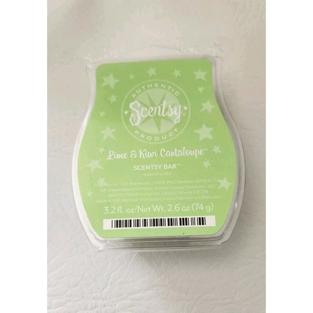 Scentsy Lime & Kiwi Cantaloupe Wax Bar Fragrance 3.2 fl oz Rare NIB